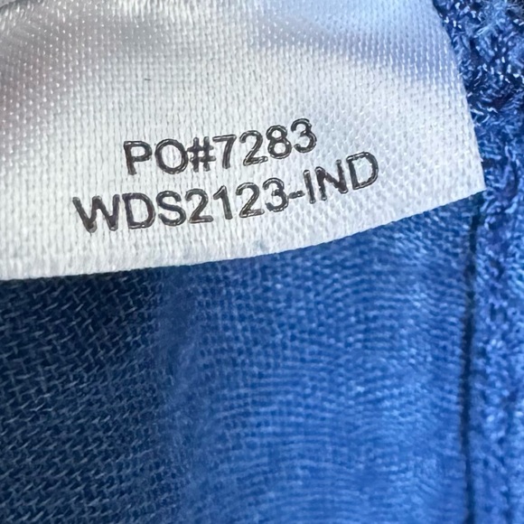 FAHERTY Isha Sleeveless Organic Cotton Mini Dress +Pockets Indigo Chambray Small - Picture 7 of 7